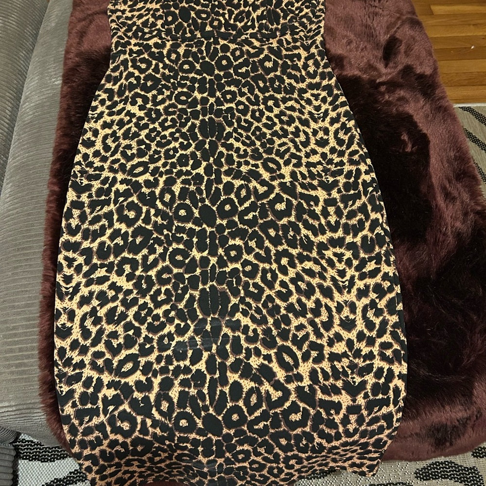 PrettyLittleThing Leopard Print Midi Dress